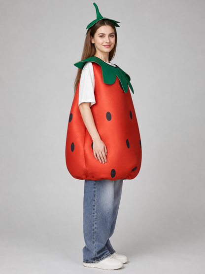 Adult Strawberry Costume with Mask