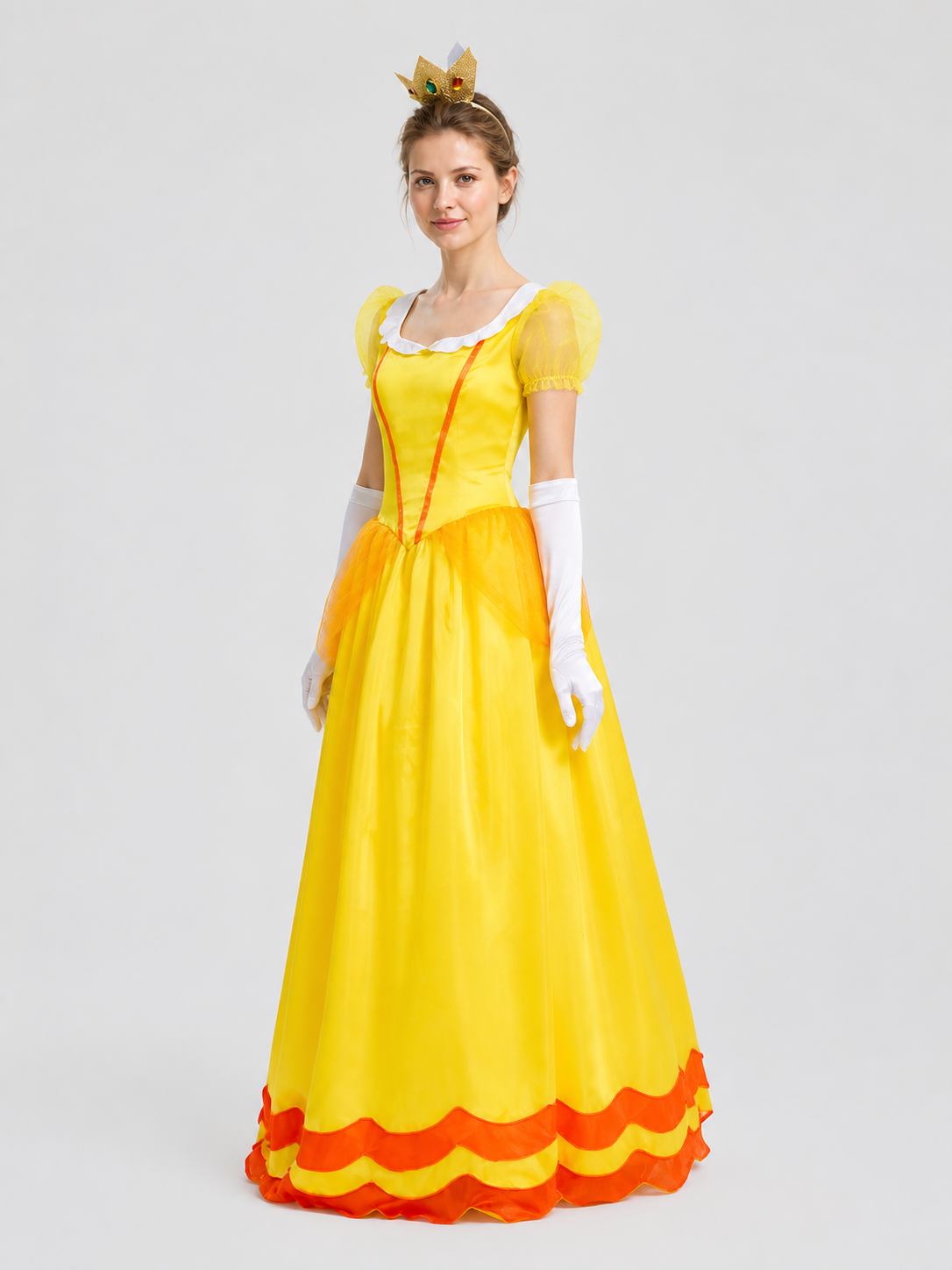 Princess Peach Halloween Costume, S-XXL side view