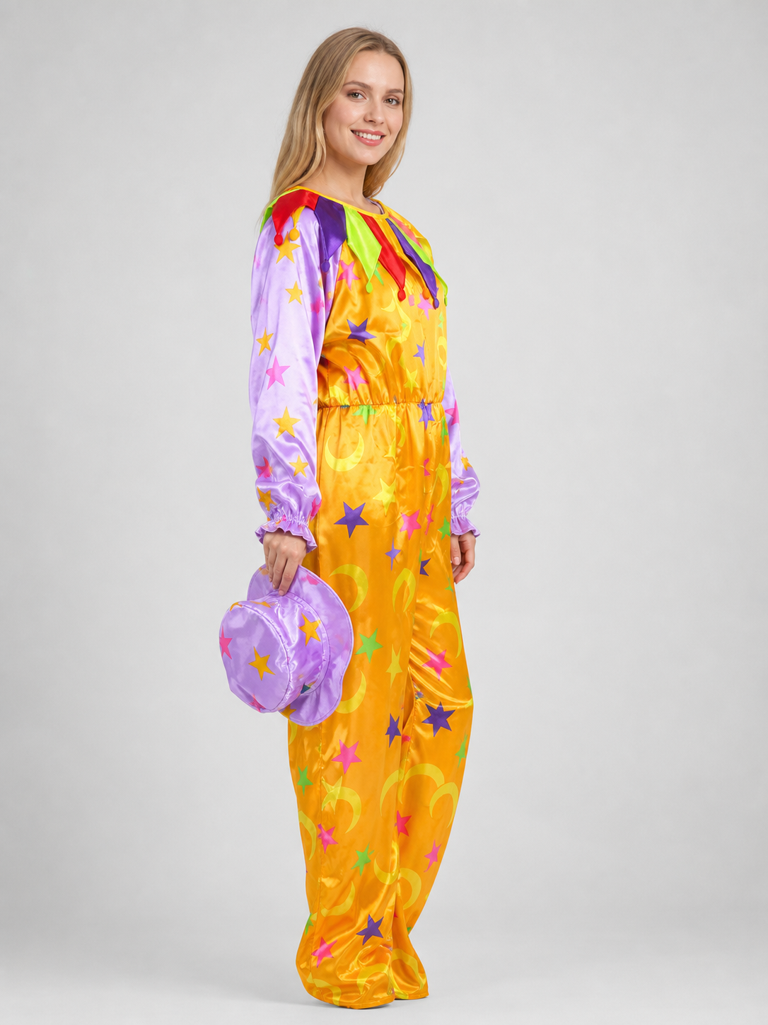 Clown Costume with Hat for Parties and Stage