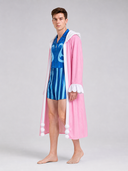 One Piece Bon Clay Cosplay Costume with Cape and Belt