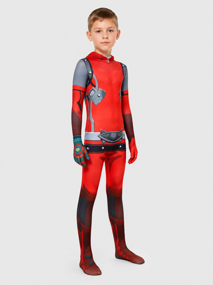 Yiga Cosplay Costume — Form-Fitting Hooded Jumpsuit side view