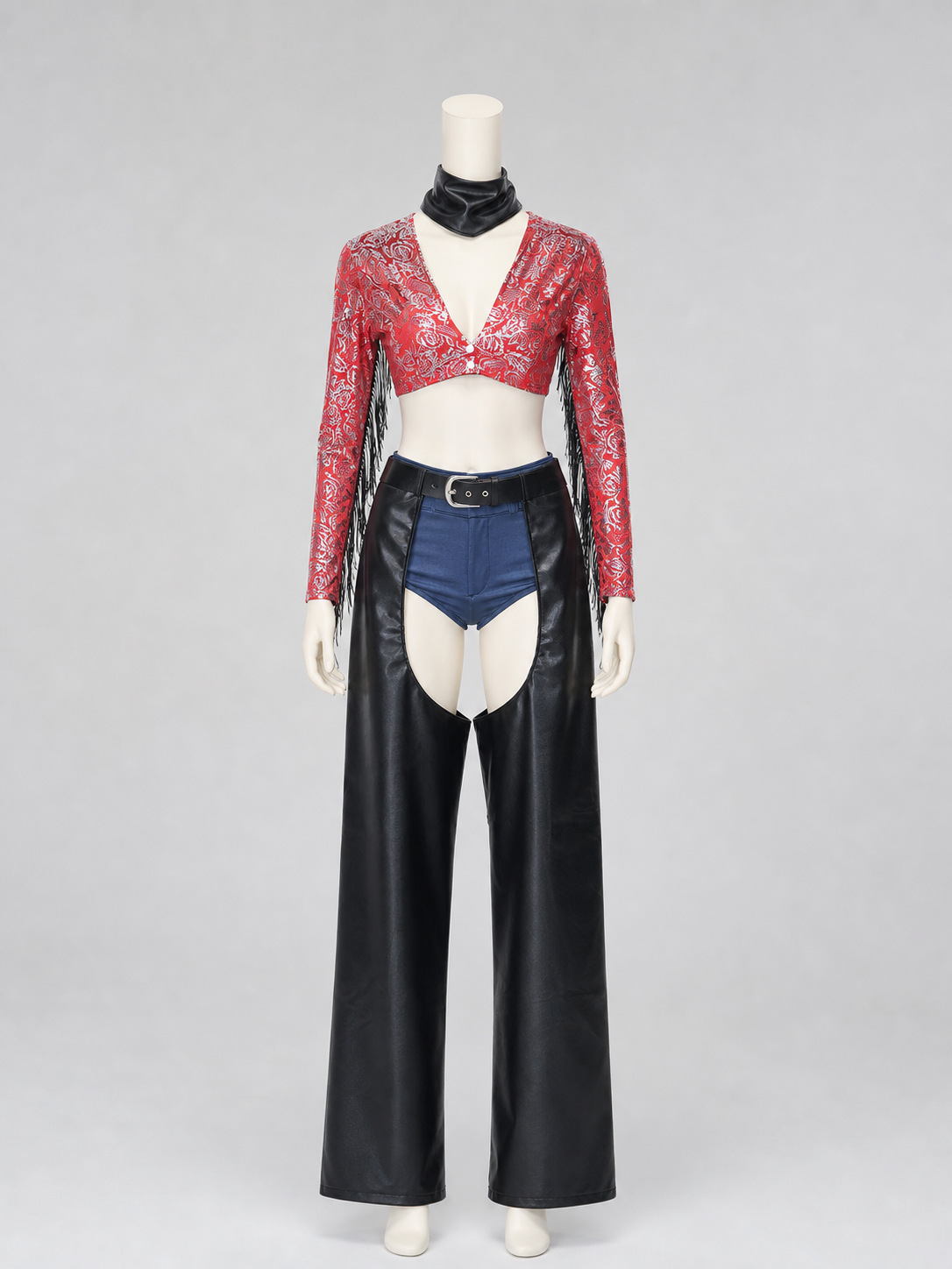 Pirate Costume with Short Sleeves and Wide-Leg Pants