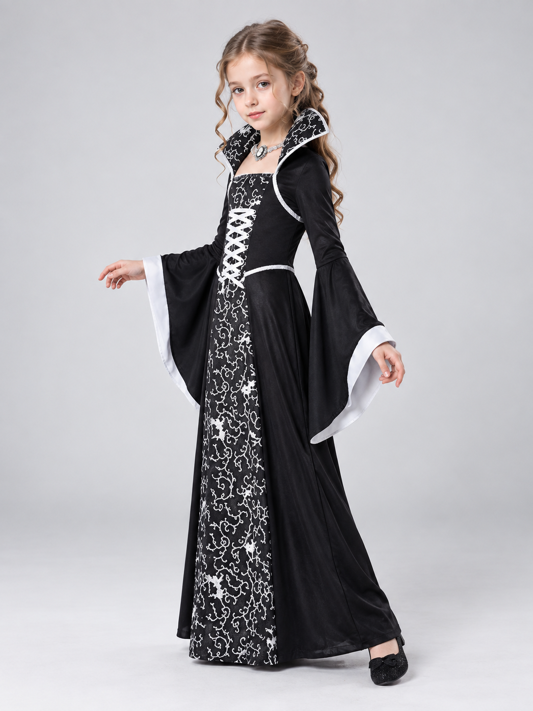 Vampire-Style Carnival Costume, Lace Dress
