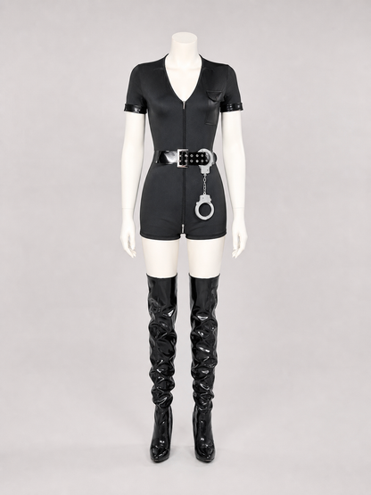 Police Jumpsuit Costume for Cosplay and Halloween side view