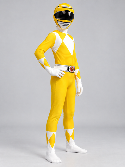 Kids' Carnival Jumpsuit Costume Yellow with Helmet