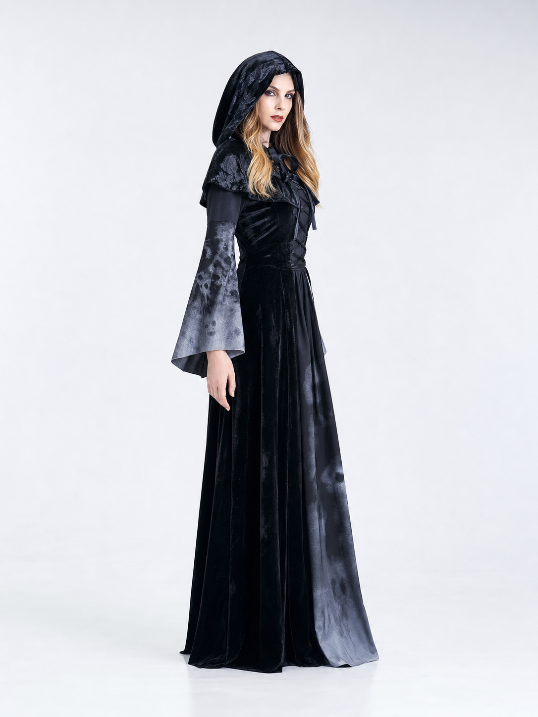 Hooded Witch Costume, Gothic Dress
