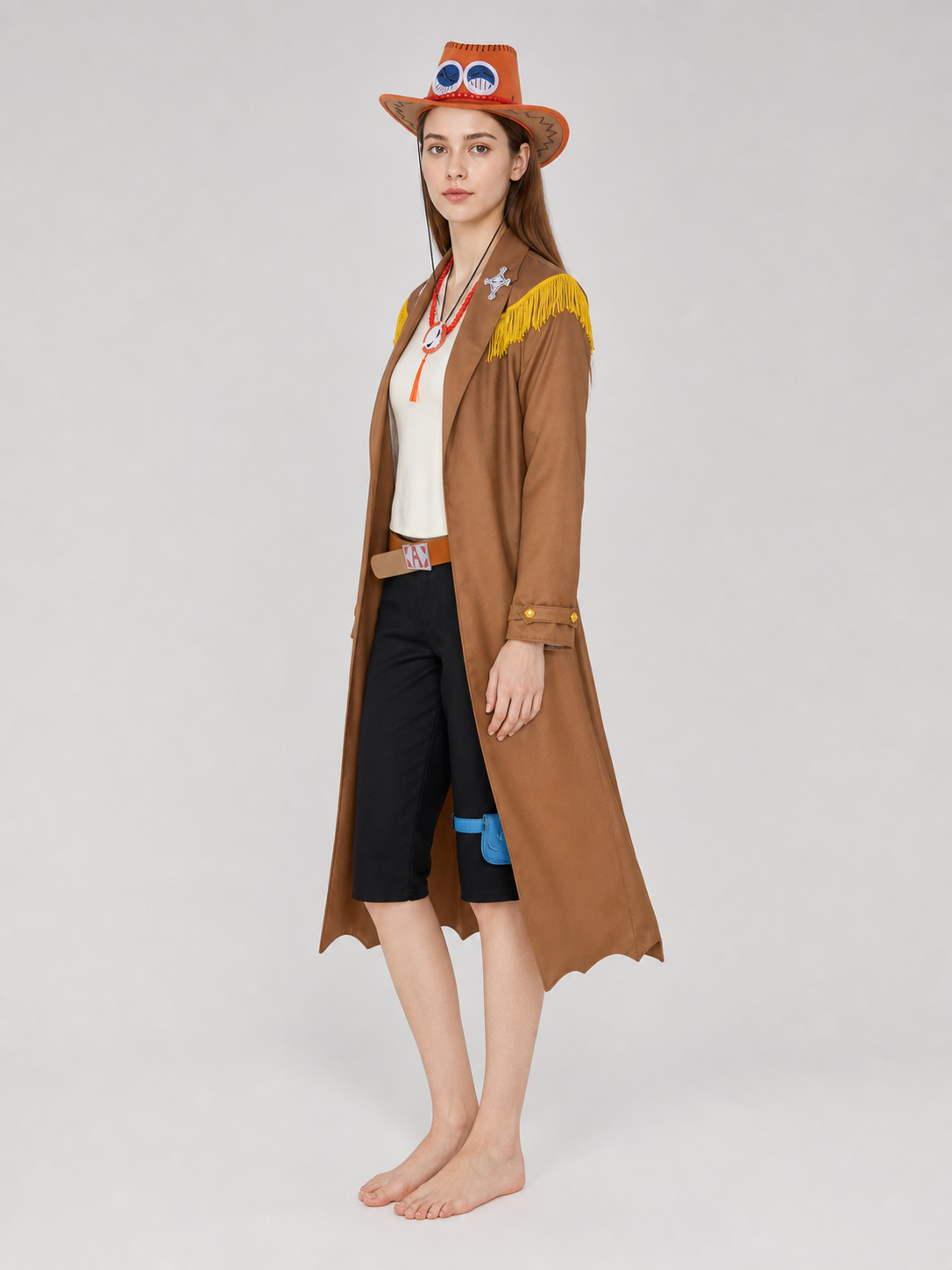 Ace One Piece Cosplay Costume with Coat and Accessories