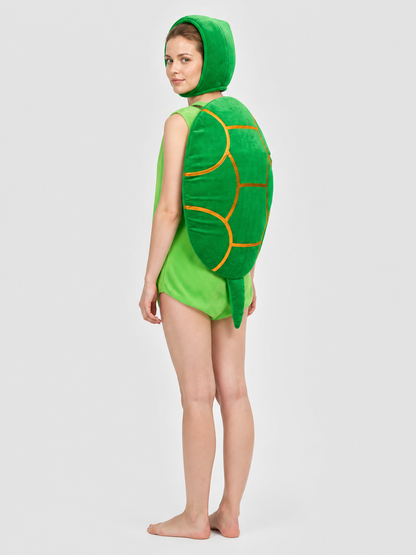 Children's Carnival Turtle Costume with Shell 100-140 cm side view
