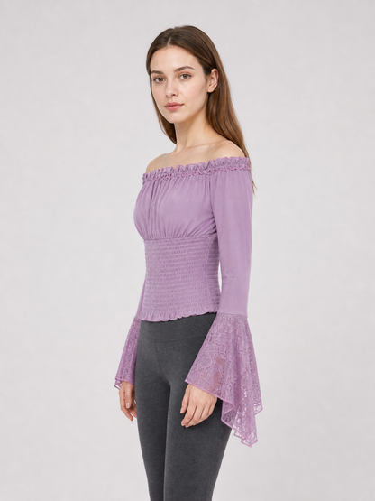 Off-Shoulder Long-Sleeve Top