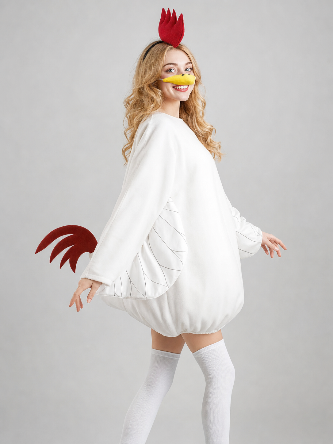 Adult Chicken Costume with Wings and Accessories