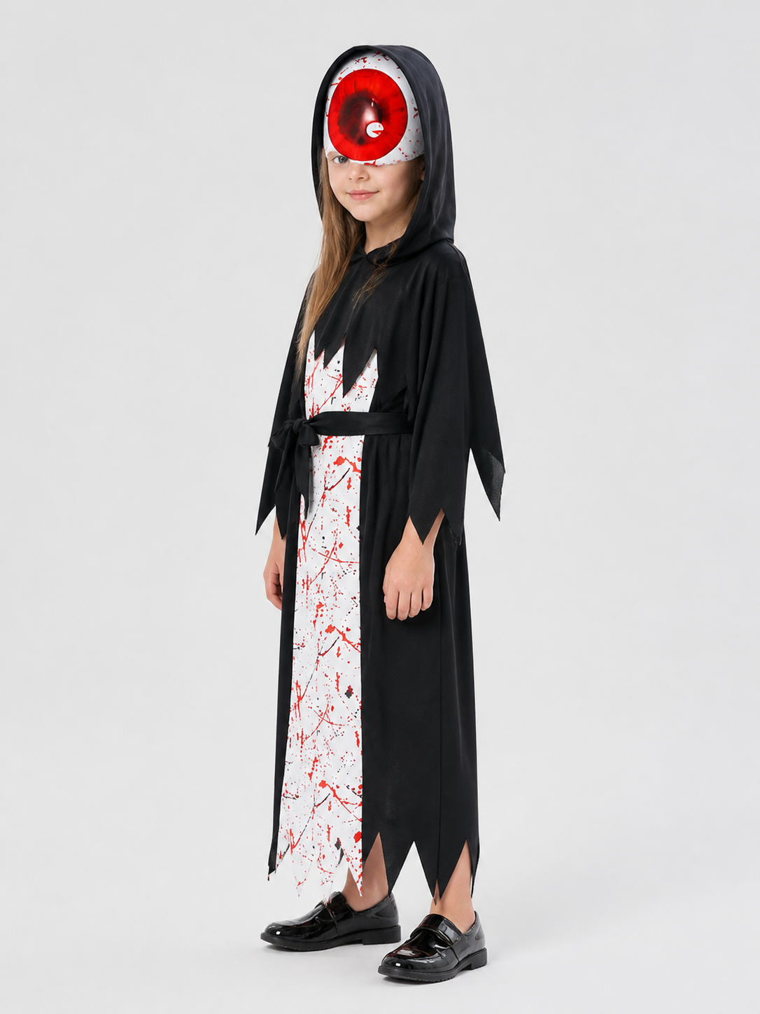 Hooded Grim Reaper Cosplay Costume for Halloween side view