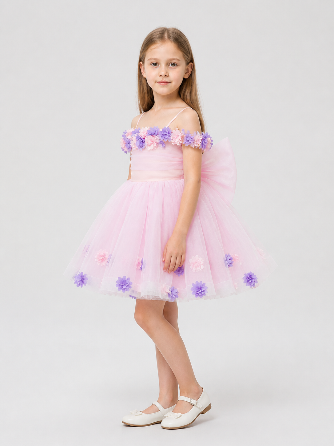 Princess Dress with Full Skirt for Performances side view