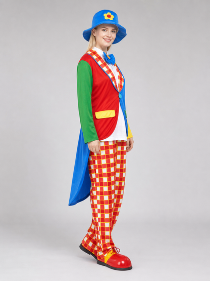 Clown Tailcoat Costume with Pants for Carnival