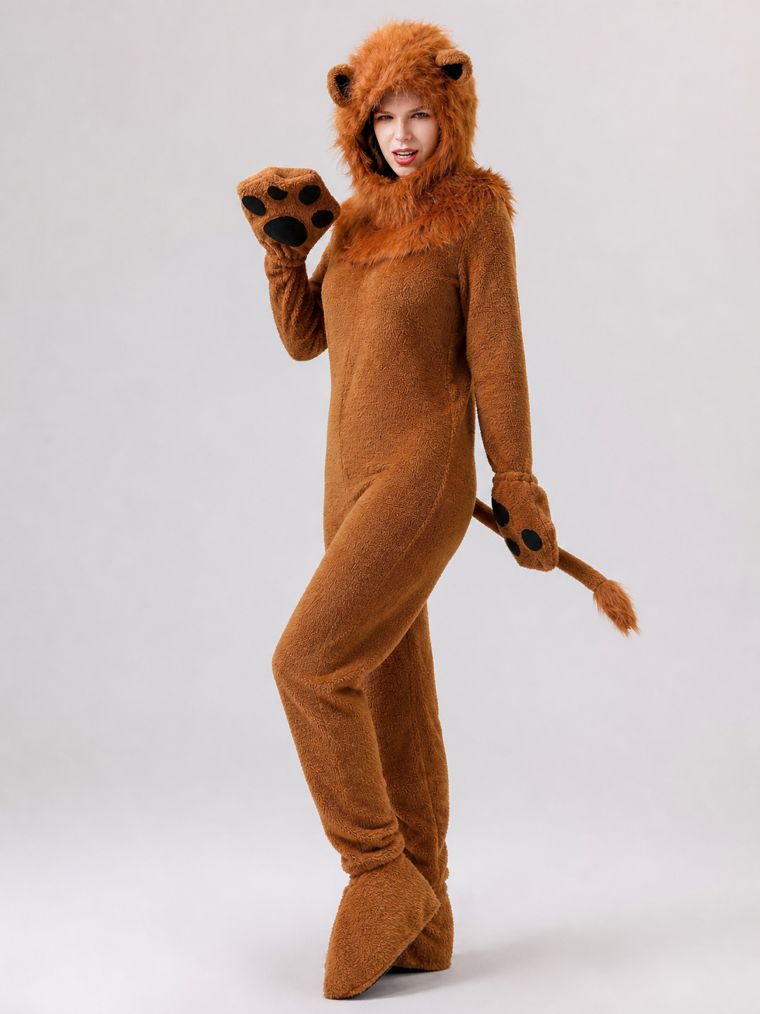 Lion Costume with Hood for Parties