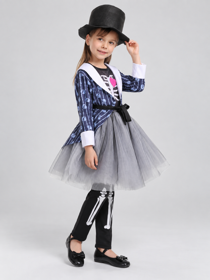 Kids' Skeleton Costume with Top Hat