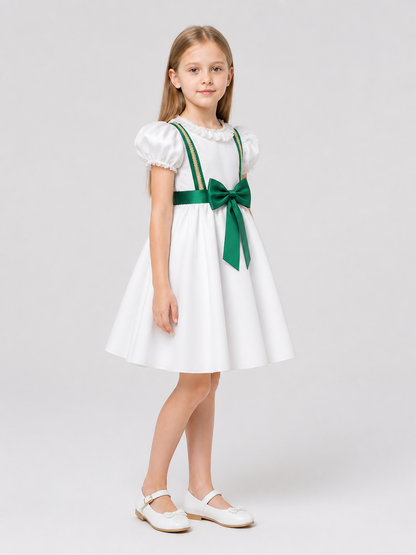 Princess Party Dress with Puff Sleeves