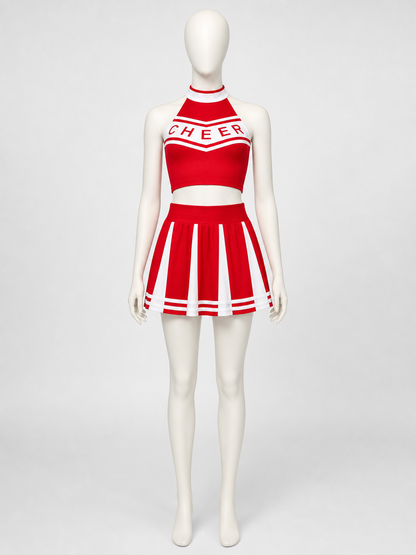 Two-Piece Performance Costume with “Cheer” Lettering