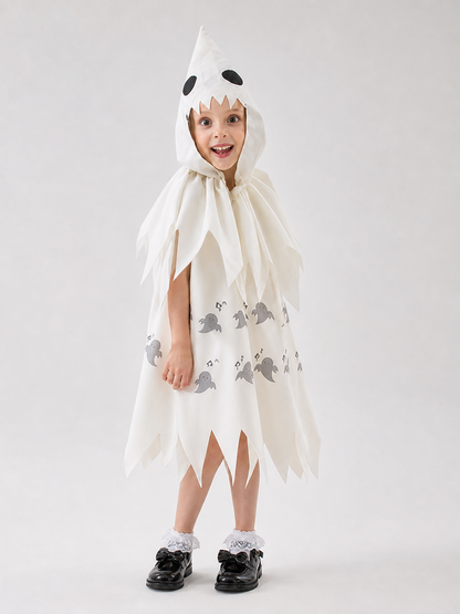 White Hooded Ghost Costume for Halloween