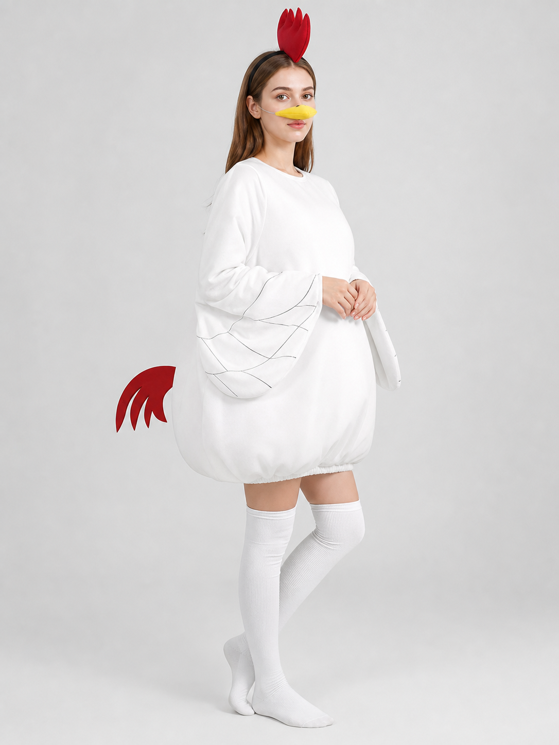 Adult Chicken Costume with Wings and Accessories