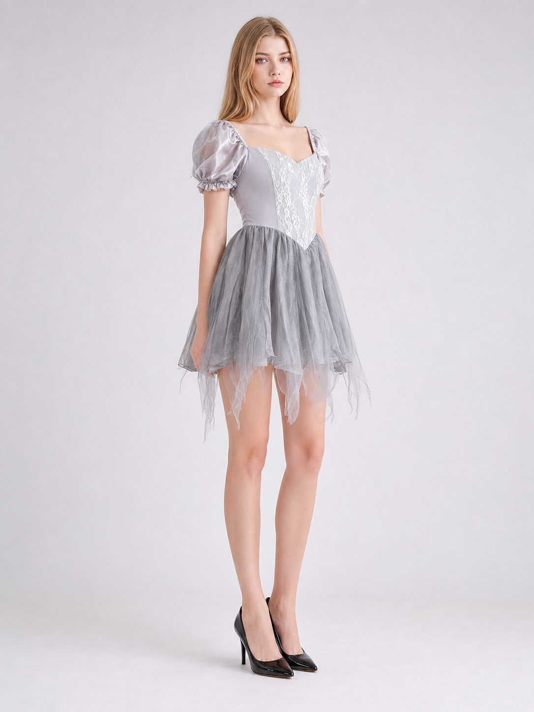 Halloween Vampire Costume, Dress and Veil
