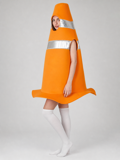 Adult Orange Traffic Cone Costume for Parties