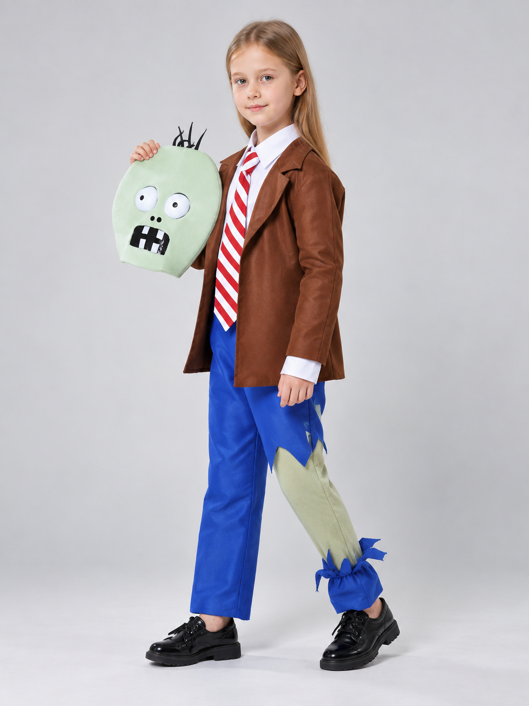 Kids' Zombie Carnival Costume with Mask and Tie