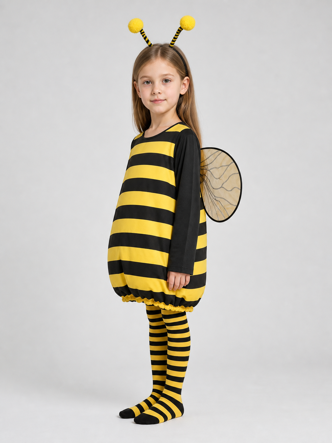 Striped Bee Costume with Wings