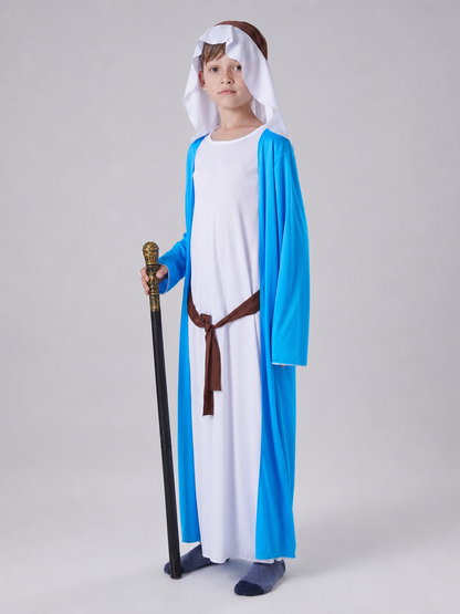 Carnival Costume Long Robe with Belt and Cape