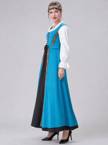 Medieval Lace-Up Costume Dress for Cosplay