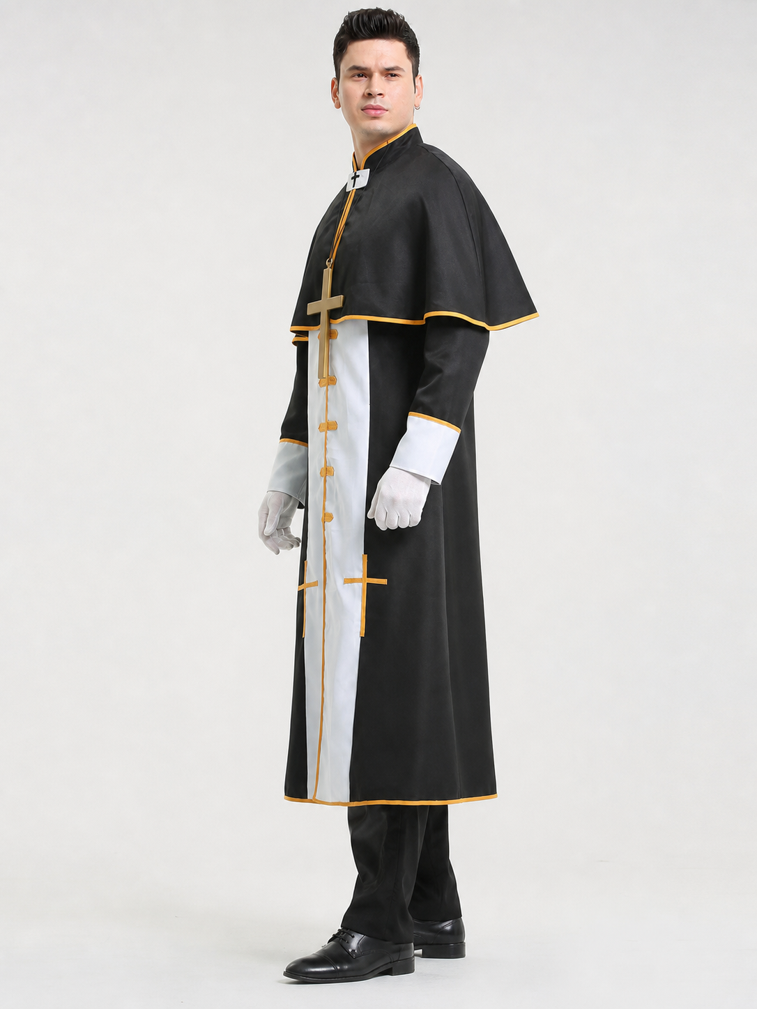 Ritual Robe with Cross, Black and White, Cosplay