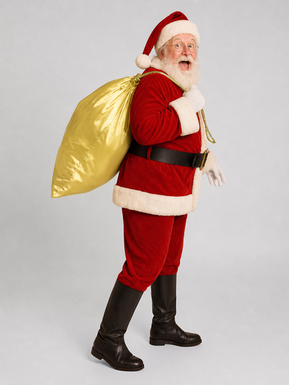 Gold Drawstring Gift Bag for Christmas