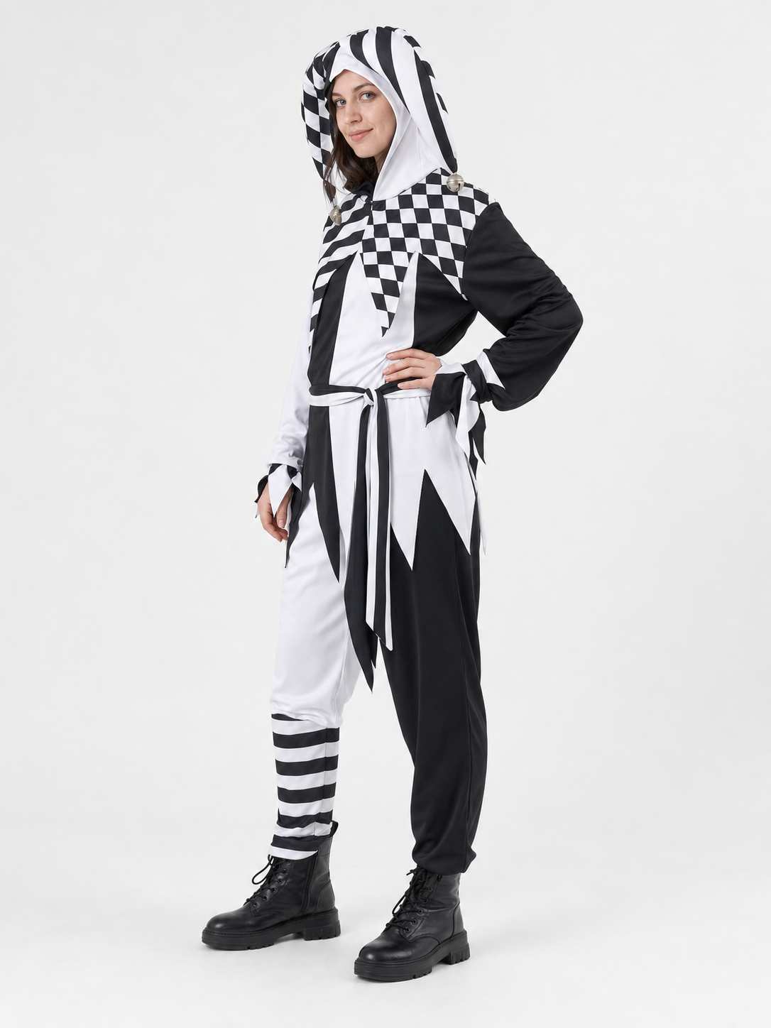 Halloween Skeleton Jester Costume