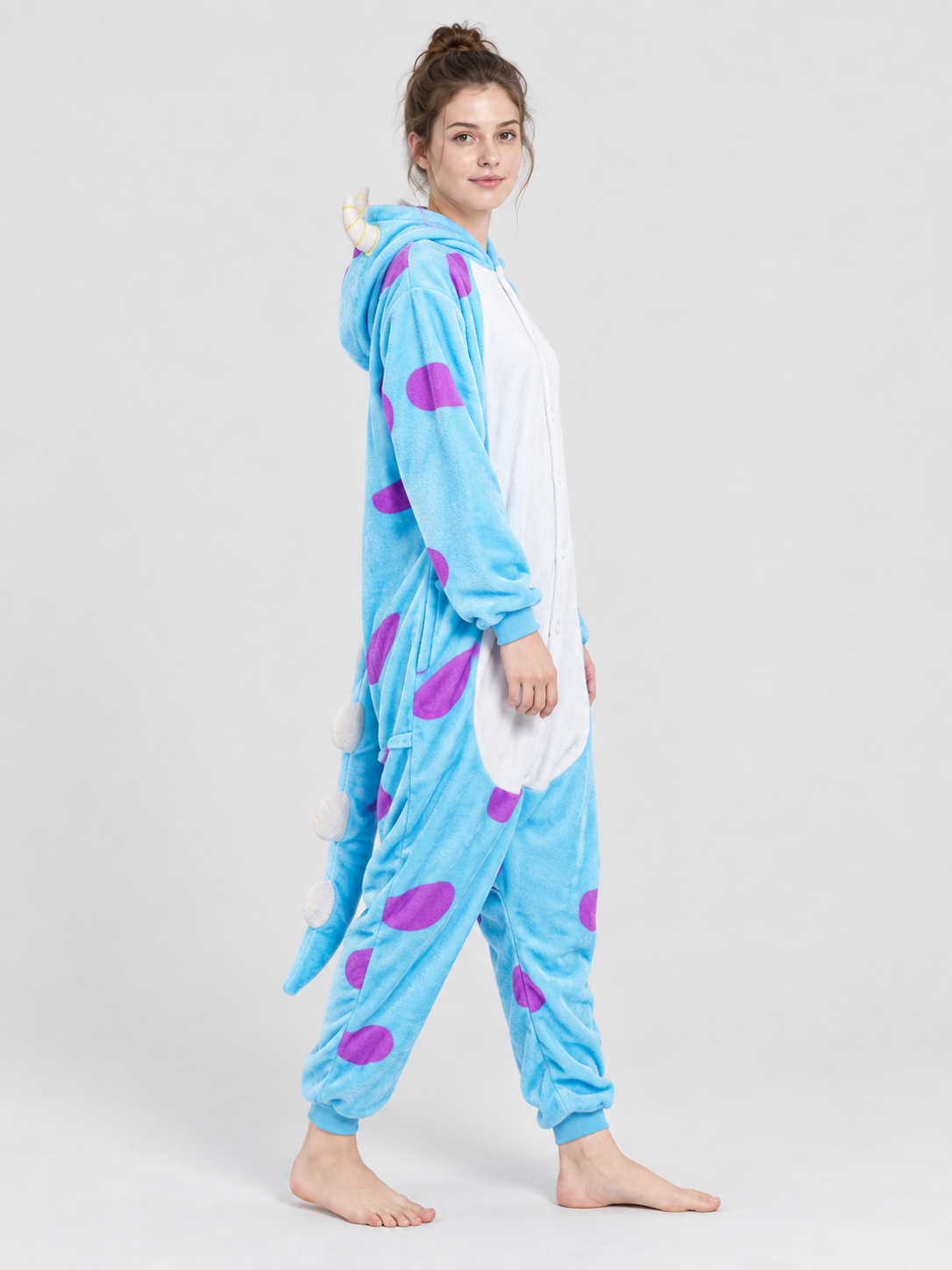 Kigurumi Jumpsuit with Hood and Decorative Tail