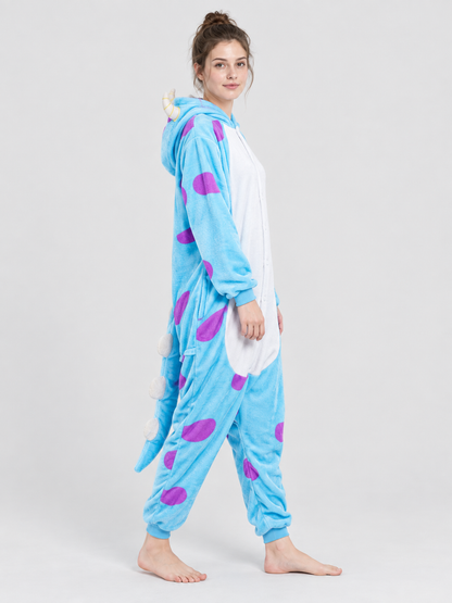 Kigurumi Jumpsuit with Hood and Decorative Tail