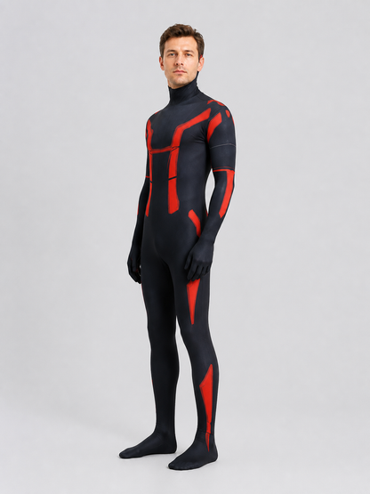 Tron 3 Cosplay Costume: Black and Red Jumpsuit side view