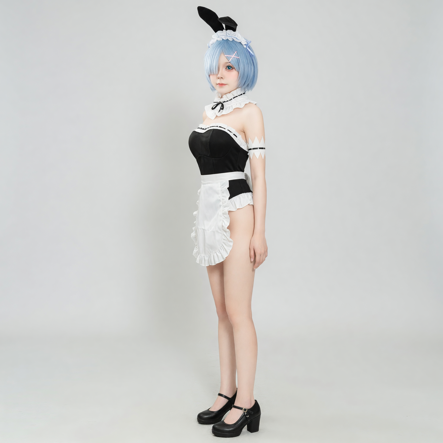 Maid Costume with Ears and White Apron