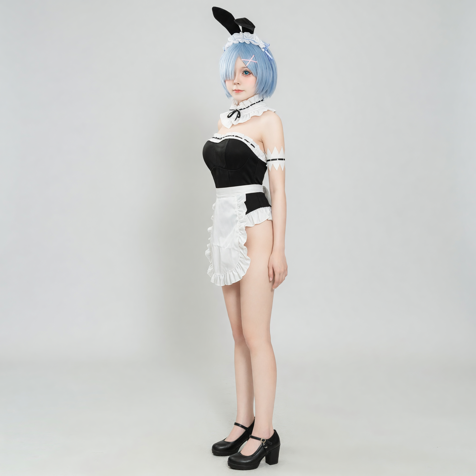 Maid Costume with Ears and White Apron