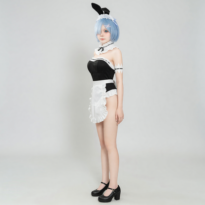 Maid Costume with Ears and White Apron