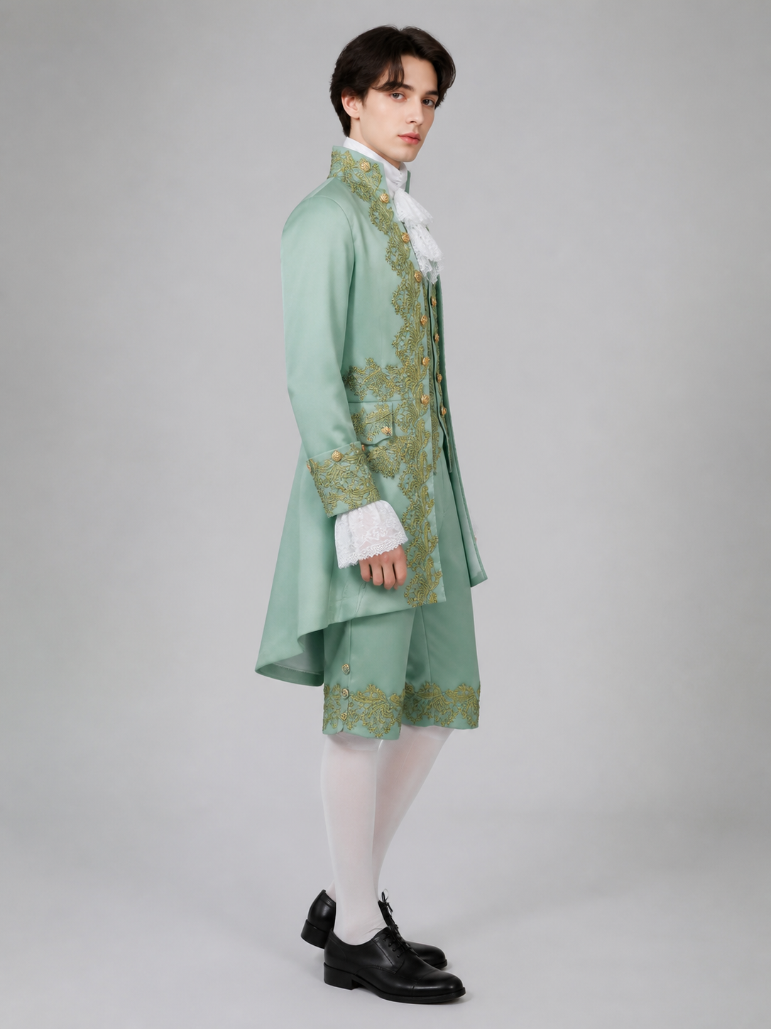 Light Green Prince-Style Cosplay Costume side view