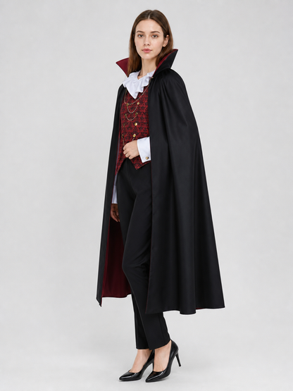 Vampire Cosplay Costume with Cape and Chains