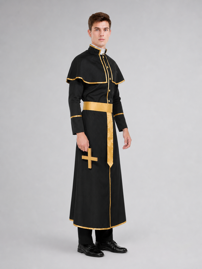 Clergyman Costume with Gold Trim