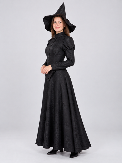 Black Witch Cosplay Costume: Top, Skirt, Hat