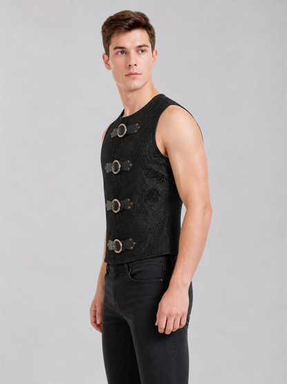 Gothic Sleeveless Buckle Vest for Cosplay