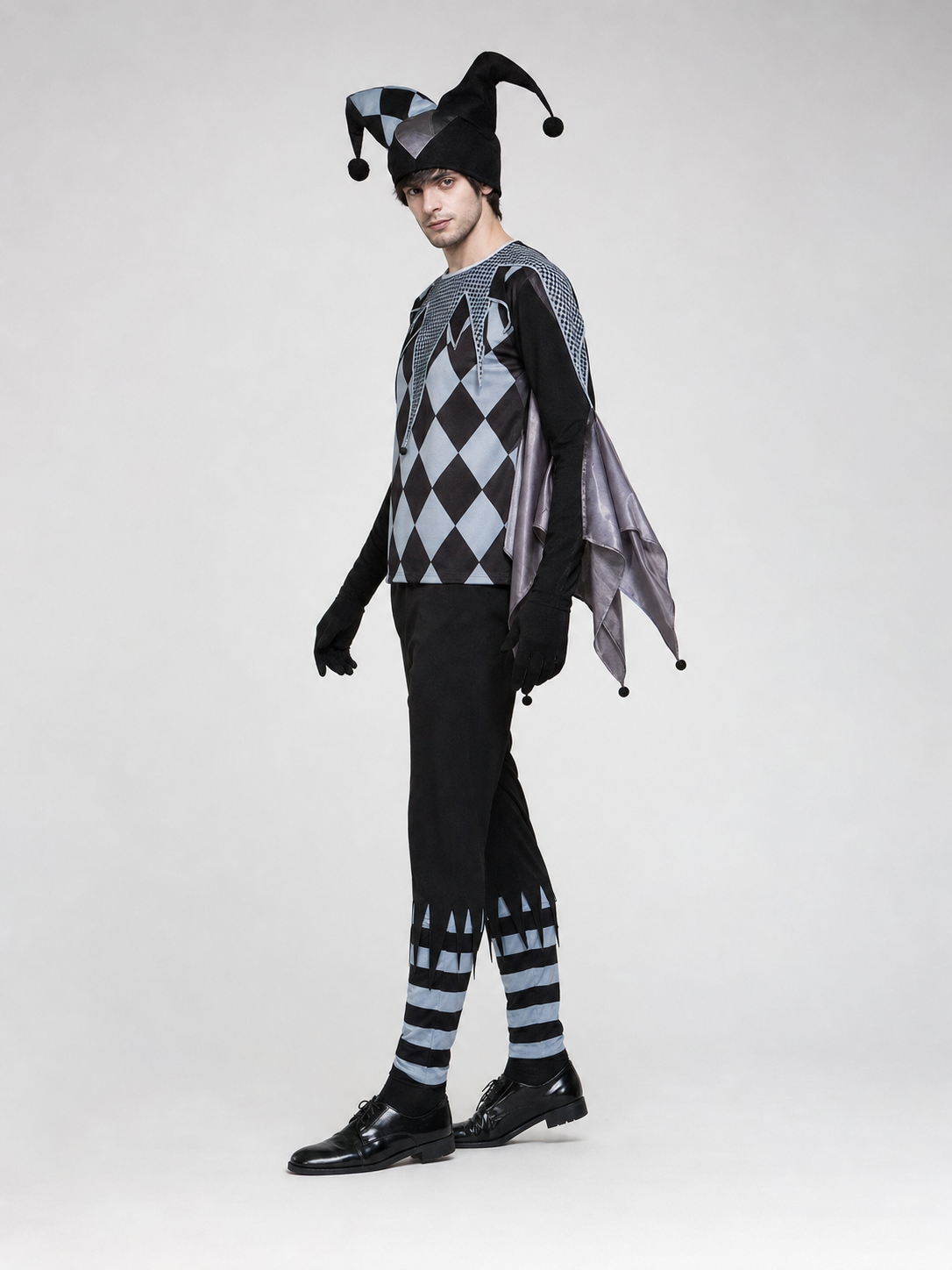 Jester-Style Clown Cosplay Costume for Halloween
