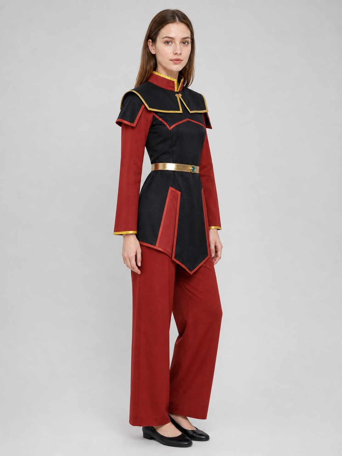 Character cosplay costume: red-and-black set