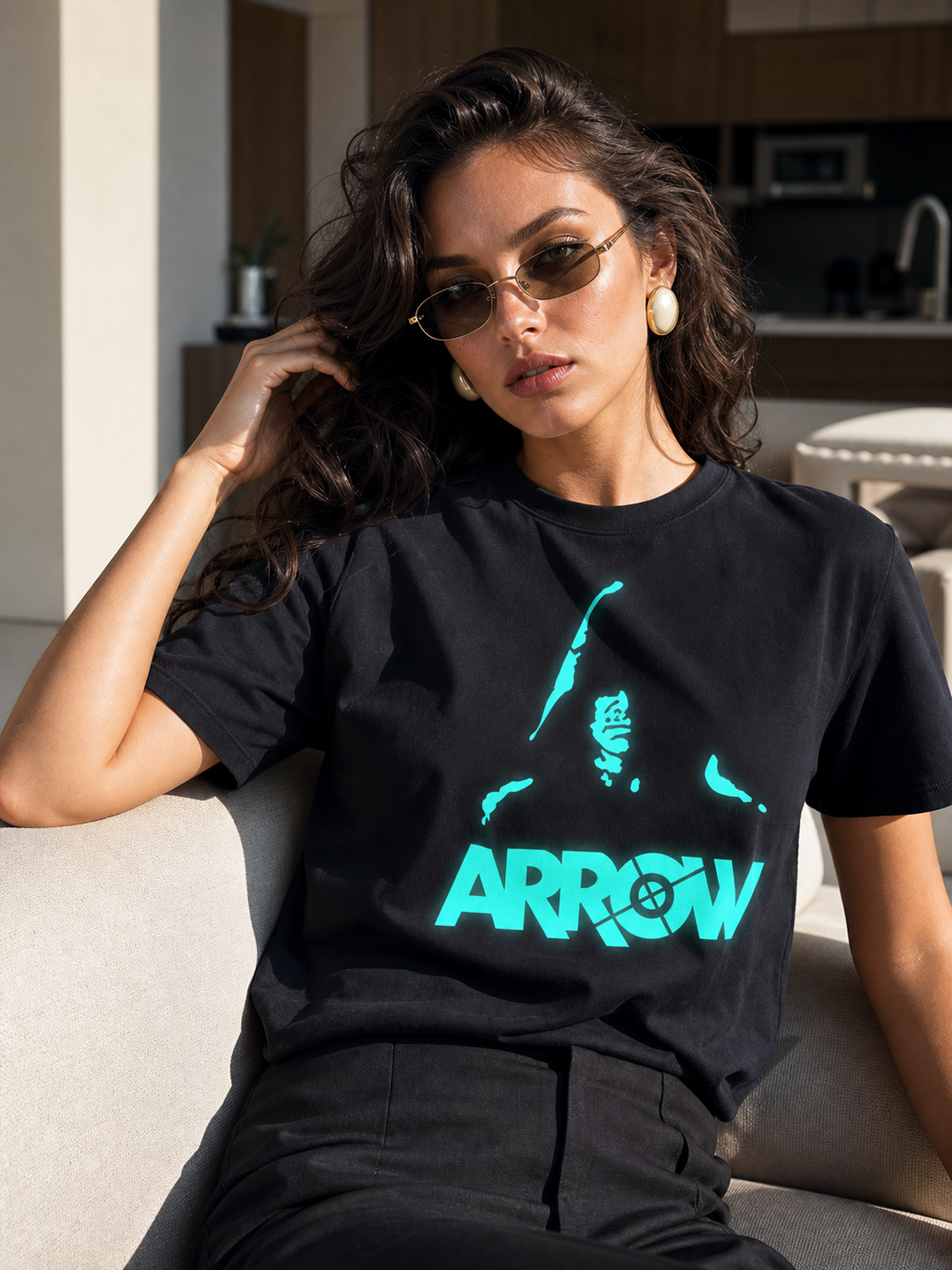 Iron Man T-Shirt with Glowing Marvel Print