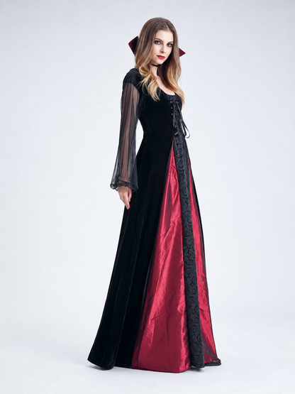 Gothic long dress for cosplay and masquerade