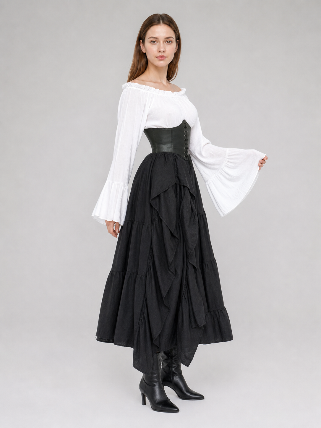 Three-Piece Gothic Costume with Corset
