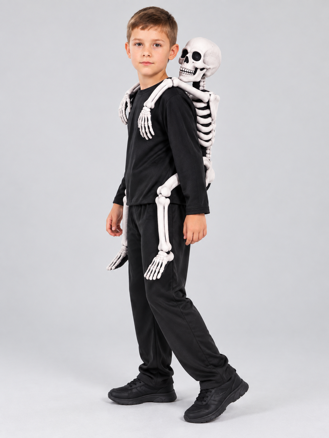 Carnival Costume with White Skeleton on the Back