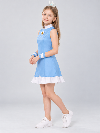 Cosplay Dress with Crown and Accessories side view